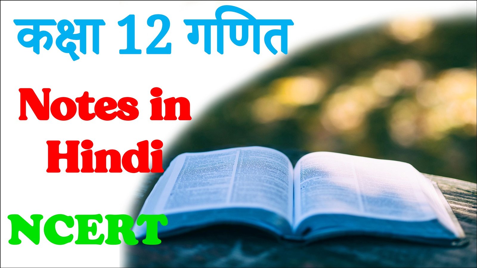 Class 12th Math Notes in Hindi